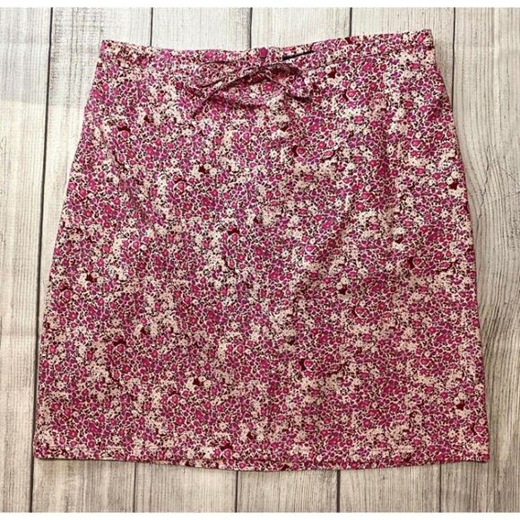 SO GSJC Pink Floral Stretch Skirt Size 9 19" Long Great Summer Skirt - Picture 1 of 1